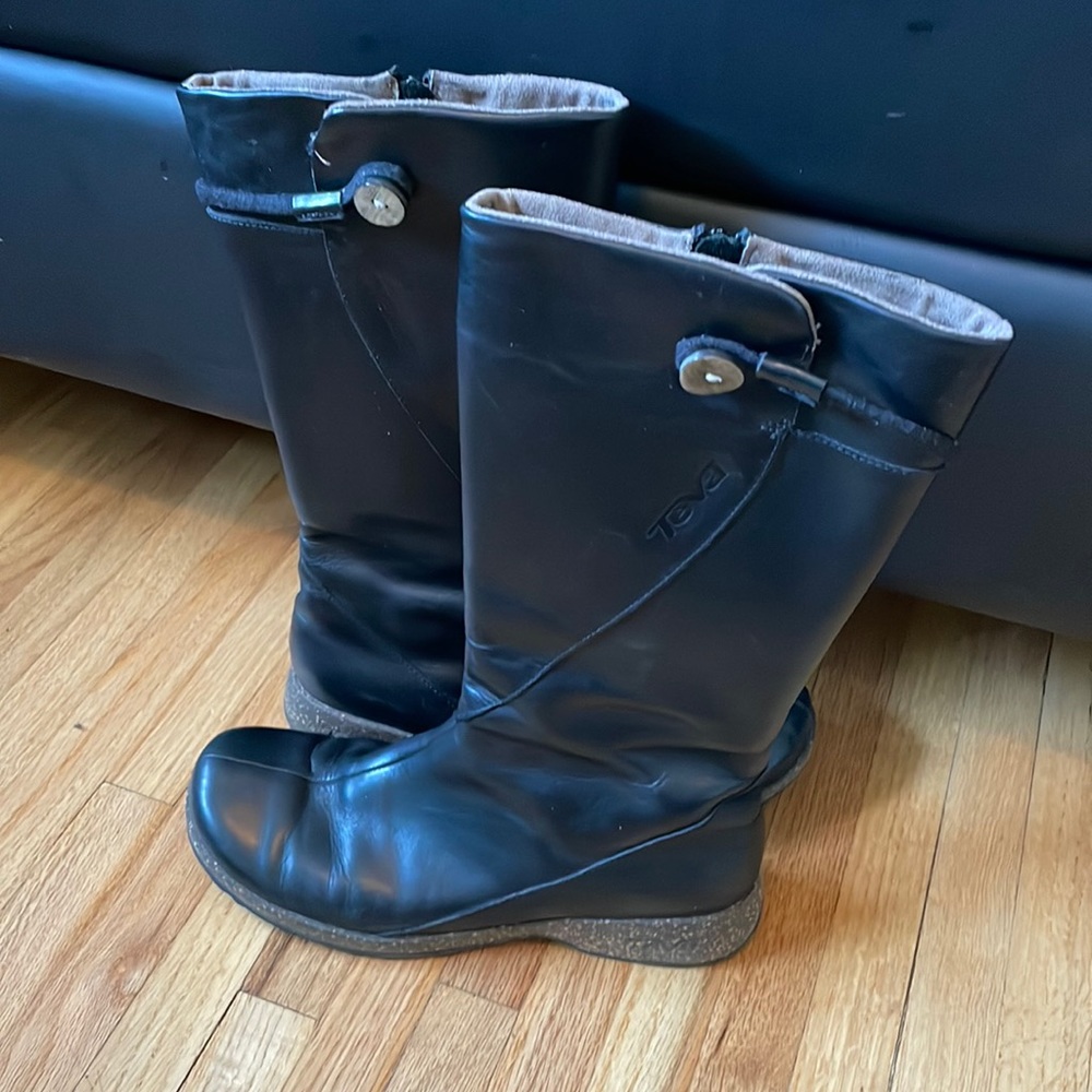 Tall Teva leather boots